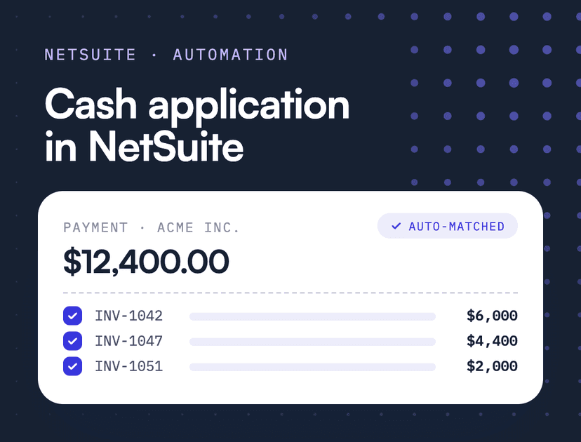 Automated Cash Application in NetSuite